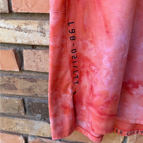 Lululemon “Always Agile” Shirt Men Spray Diamond Dye White Warm Coral Gym (L) - Picture 4 of 8